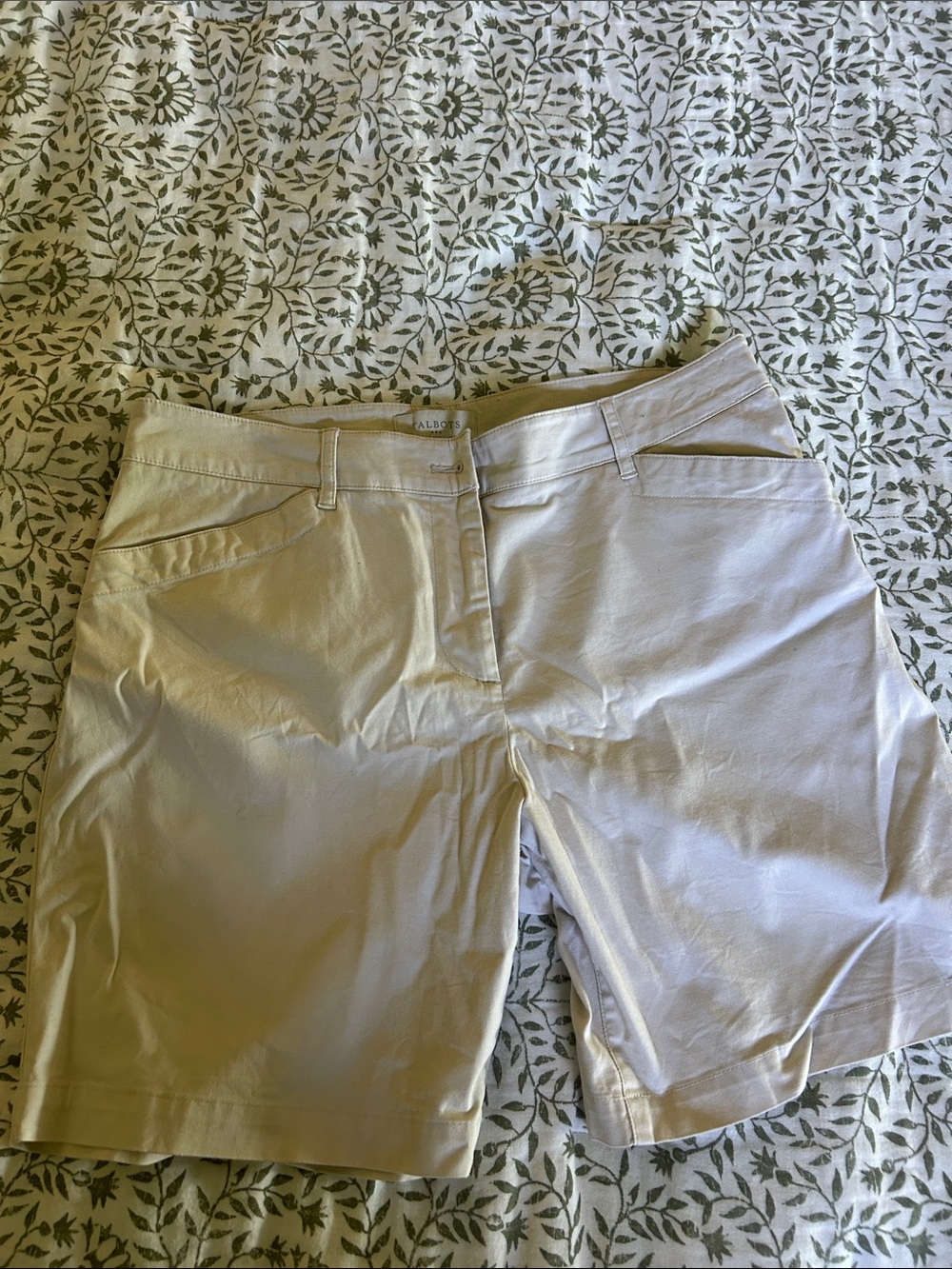 Talbots Cream Bermuda Shorts - Classic Tailored Fit